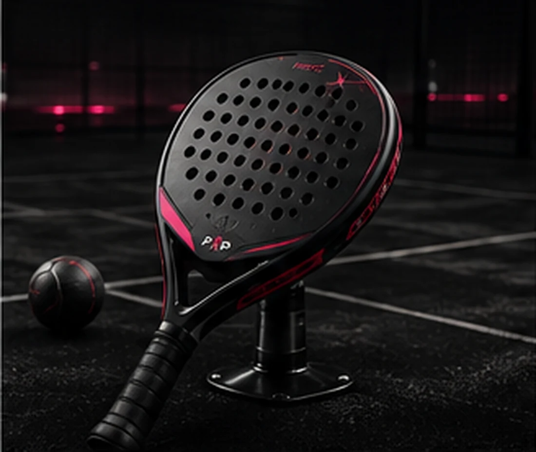 Pala de pádel PXP en una pista